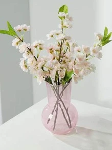 1 pieza Florero de vidrio flor moderno con diseño geométrico para flor - Rosa - Ver 3