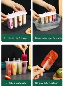 1入組冰棒極簡白色冰棒模具 - 白色 - 查看 7