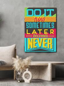 1pc Canvas Print With English Phrase Home Decoration - Multicolor - View 2
