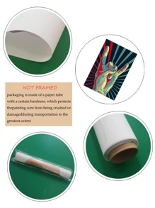 1入組手掌圖案無框畫 - 彩色 - 查看 6