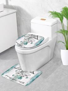 1 tappeto da bagno con stampa floreale o 1 tenda da doccia, decorazione per il bagno di casa, tappeto per pavimento, zerbino da esterno, accessori per il bagno estivi, ritorno a scuola