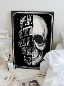 1入組骷髅頭圖案無框畫 - 多色 - 查看 5