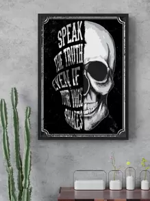 1入組骷髅頭圖案無框畫 - 多色 - 查看 1