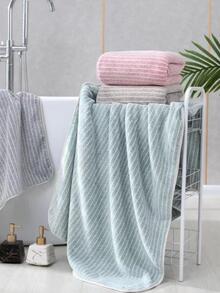 1入組條紋圖案毛巾 - 粉色 - 查看 5