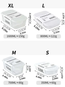 1 hộp bảo quản thực phẩm trong suốt - trắng - Xem 2