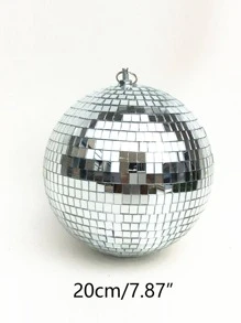 1pc Glass Ball Decoration, Modern Ball Ornament For Party - Silver - View 3