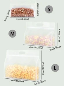 1pc Plastic Food Storage Bag, Modern Clear Food Sealing Bag For Home - Clear - View 6