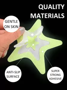 30 片星形图案夜光浴缸贴纸家居浴室装饰秋季装饰返校季 - 綠色 - 查看 4