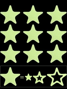 30 片星形图案夜光浴缸贴纸家居浴室装饰秋季装饰返校季 - 綠色 - 查看 5