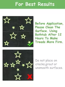 30 片星形图案夜光浴缸贴纸家居浴室装饰秋季装饰返校季 - 綠色 - 查看 3