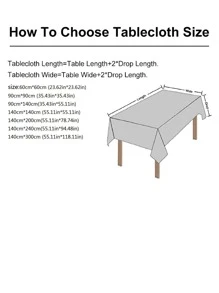 Solid Scallop Trim Tablecloth - Multicolor - View 5