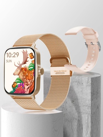 Reloj inteligente cuadrado monitoreo de frecuencia cardíaca con Correa de reloj