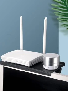 1pc Foldable Computer Monitor Storage Rack - Black - View 4