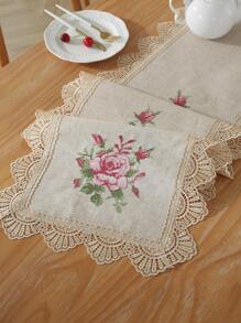 1 tấm vải lanh polyester thêu ren cắt trang trí, thích hợp cho nhà bếp, bàn ăn, bàn làm việc, bàn trang điểm, trang trí nhà cửa, phòng khách, phòng ngủ, ngoài trời, tiệc tùng, ngày lễ, đám cưới - Nhiều màu - Xem 5