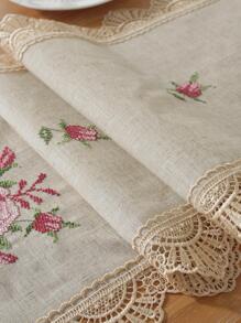 1 tấm vải lanh polyester thêu ren cắt trang trí, thích hợp cho nhà bếp, bàn ăn, bàn làm việc, bàn trang điểm, trang trí nhà cửa, phòng khách, phòng ngủ, ngoài trời, tiệc tùng, ngày lễ, đám cưới - Nhiều màu - Xem 8