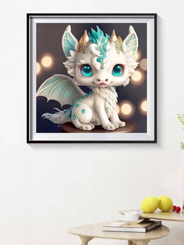 1set PMMA DIY Diamond Painting Bag, Creative Cartoon Dragon Design DIY Diamond Painting Bag For Home