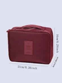 1 Túi Đựng Đồ Trang Điểm Polyester, Tối Giản Đồng Màu Túi Bảo Quản Trang Điểm Nhiều Lớp Cho Gia Đình - màu đen - Xem 3