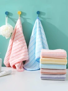 1 khăn tắm họa tiết sọc, khăn tắm sợi nhỏ hiện đại cho gia đình - Bụi tím - Xem 10