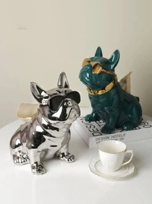 1入組陶瓷製品紙巾收納現代狗狗形狀紙巾盒 - 彩色 - 查看 2