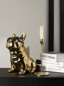 1入組陶瓷製品紙巾收納現代狗狗形狀紙巾盒 - 彩色 - 查看 5