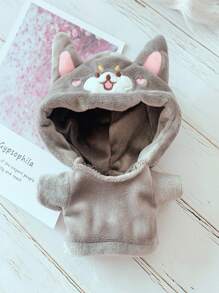 Doll Lovely Clothes Plush Sweatershirt Pants for 20cm Doll Perfect Gift for Children - Grey - View 1