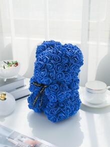 1入組PE人造花現代熊形人造花適合家庭、派對 - 藍色 - 查看 2