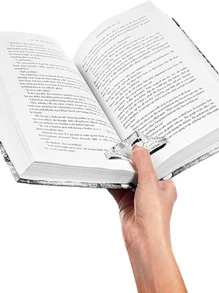 1入組透明書頁夾簡單便攜式拇指書頁夾適合學生閱讀書籍 - 無色 - 查看 2