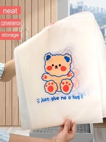 5pcs/Set PE Travel Storage Bag, Cartoon Graphic Waterproof Luggage Packing Organizer For Travel Accessory - Clear - View 7
