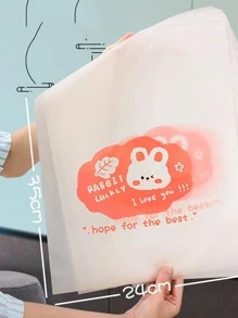 5pcs/Set PE Travel Storage Bag, Cartoon Graphic Waterproof Luggage Packing Organizer For Travel Accessory - Clear - View 9