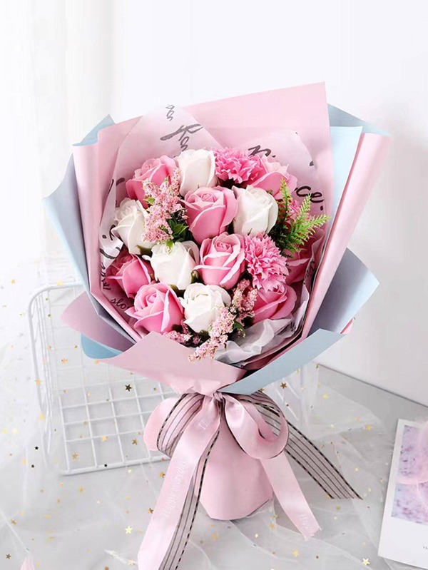 10pcs Gift Wrapping Paper, Minimalist Plain Flower Wrapping Paper For