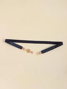 1入組女士幾何搭扣時尚鬆緊腰帶用於服飾裝飾