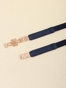 1入組女士幾何搭扣時尚鬆緊腰帶用於服飾裝飾