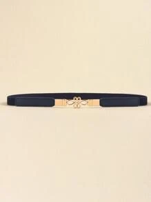 1入組女士幾何搭扣時尚鬆緊腰帶用於服飾裝飾