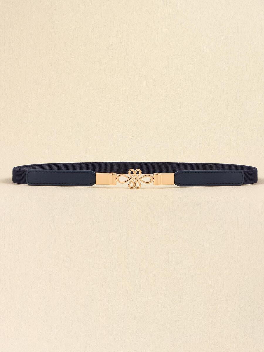 1入組女士幾何搭扣時尚鬆緊腰帶用於服飾裝飾