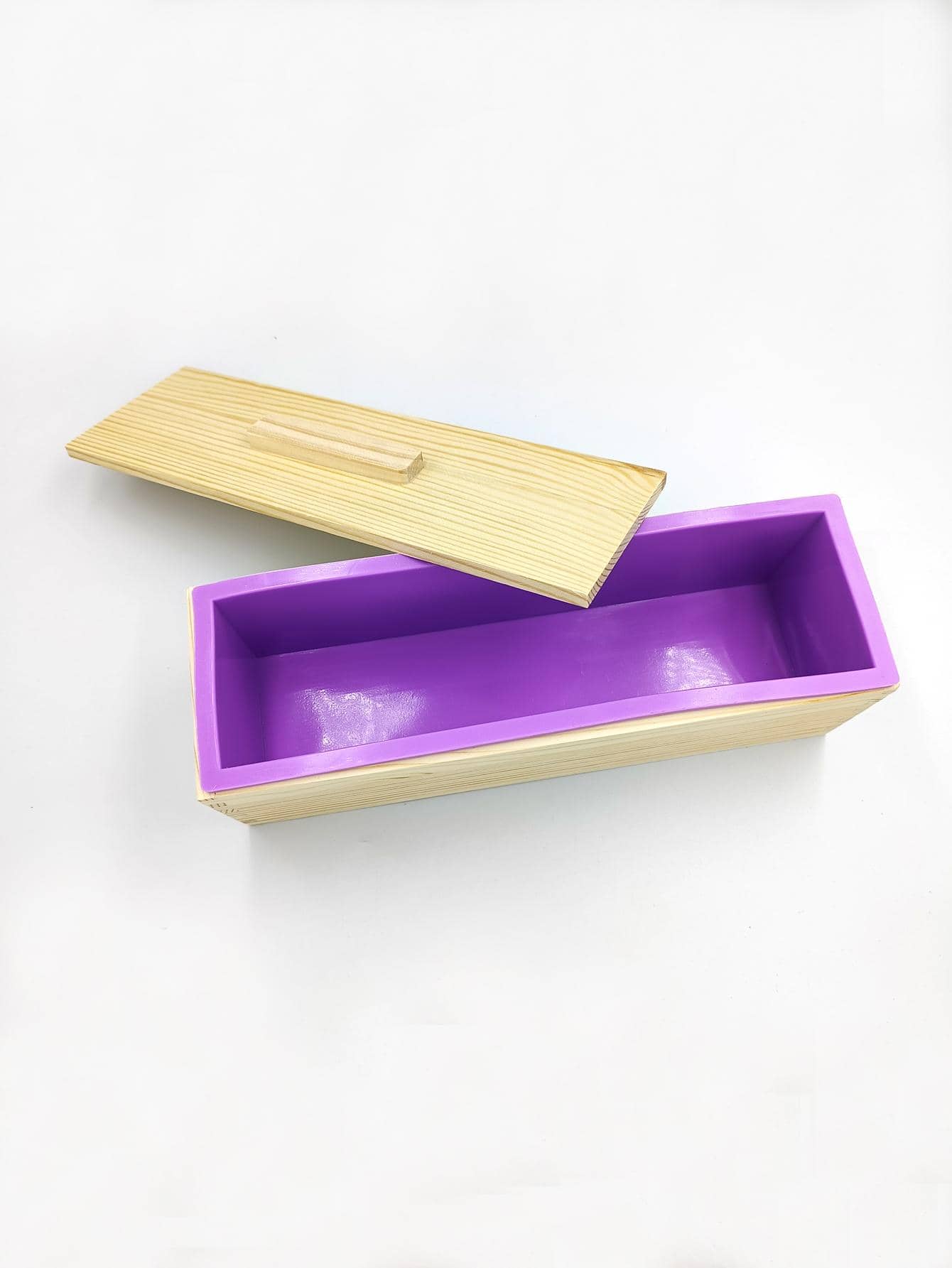 1入組矽膠現代盒形狀矽膠模具 - 紫色 - 查看 1