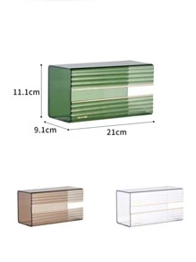 1 pieza Caja de almacenamiento de pañuelos de color aleatorio, accesorios de baño - Multicolor - Ver 3