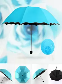 1 szt. Przenośny parasol, Minimalistyczny, prosty parasol na zewnątrz, Wybór na wiosnę i lato, Prezenty dla druhen, Pokój, Wystrój sypialni, Plaża, Podróże, Dla mężczyzn, Dla kobiet, Wakacje - Jasnoniebieski - Zobacz 12