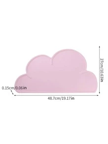 1入組矽膠雲朵形狀防滑易清潔桌墊 - 粉色 - 查看 2