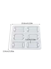 1 个标签设计 DIY 硅胶模具 - 白色 - 查看 6