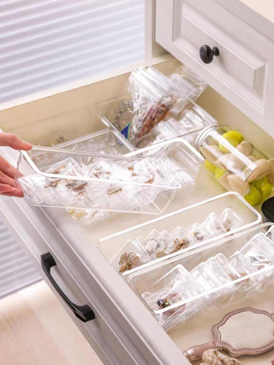 1pc Clear Jewelry Storage Box Valentine Day Back To School - Clear - View 1