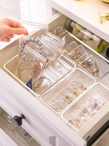 1pc Clear Jewelry Storage Box Valentine Day Back To School - Clear - View 3