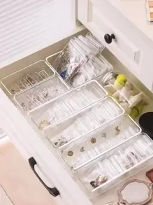 1pc Clear Jewelry Storage Box Valentine Day Back To School - Clear - View 2