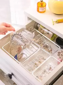 1pc Clear Jewelry Storage Box Valentine Day Back To School - Clear - View 4