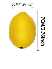 6PCS 3 Inch Artificial Lemons Decorations Yellow Lemons For Lemon Wreath Garland Lemonade Party Kitchen Table Summer Spring Decor Fruit Bowl Vase Fillers Photography Props, Valentine Day, Gift Gifts Birthday Graduation