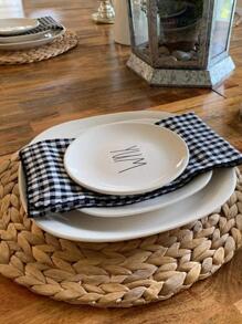 1入組編織圓形現代滌綸防滑桌墊