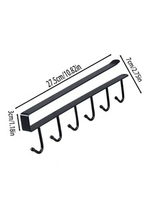 1入組鐵懸掛收納架 - 黑色 - 查看 2