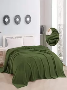 1pc Solid Color Blanket, Minimalist Fabric Blanket For Home