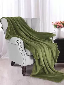 1pc Solid Color Blanket, Minimalist Fabric Blanket For Home