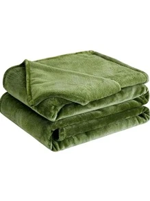 1pc Solid Color Blanket, Minimalist Fabric Blanket For Home