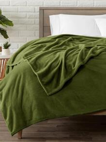 1pc Solid Color Blanket, Minimalist Fabric Blanket For Home